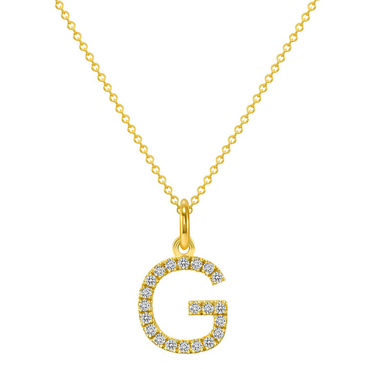 Diamond Initial Pendant in Medium