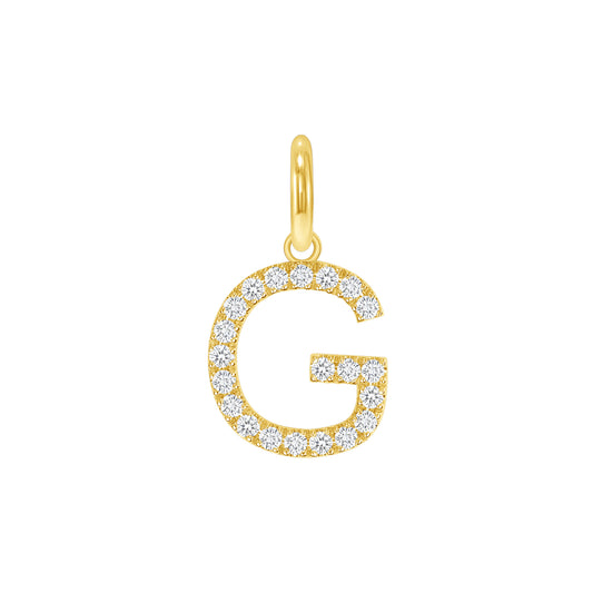 Diamond Initial Pendant in Medium