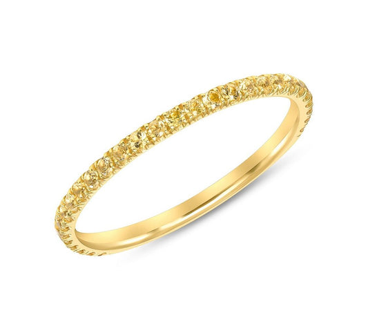 Natural Vivid Yellow Diamond Band