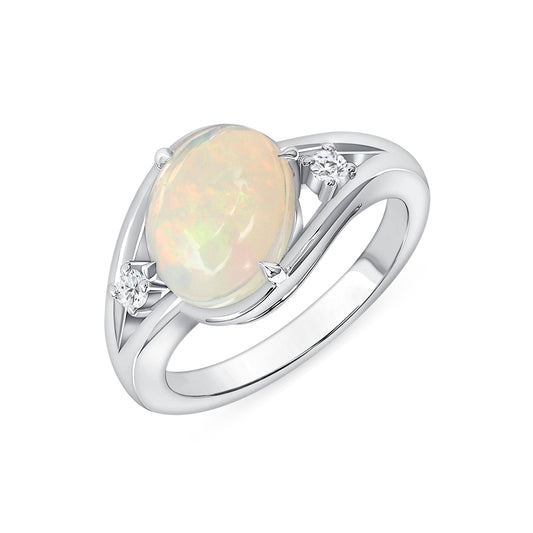 Oval Opal Ring