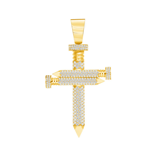 Large VS Diamond Reversible Nail Cross